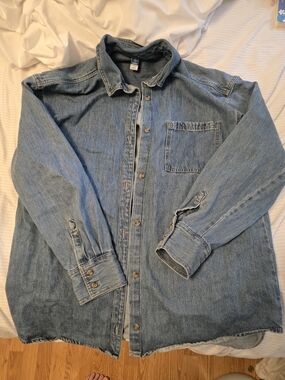 Old Navy Blue Denim Shirt Jacket